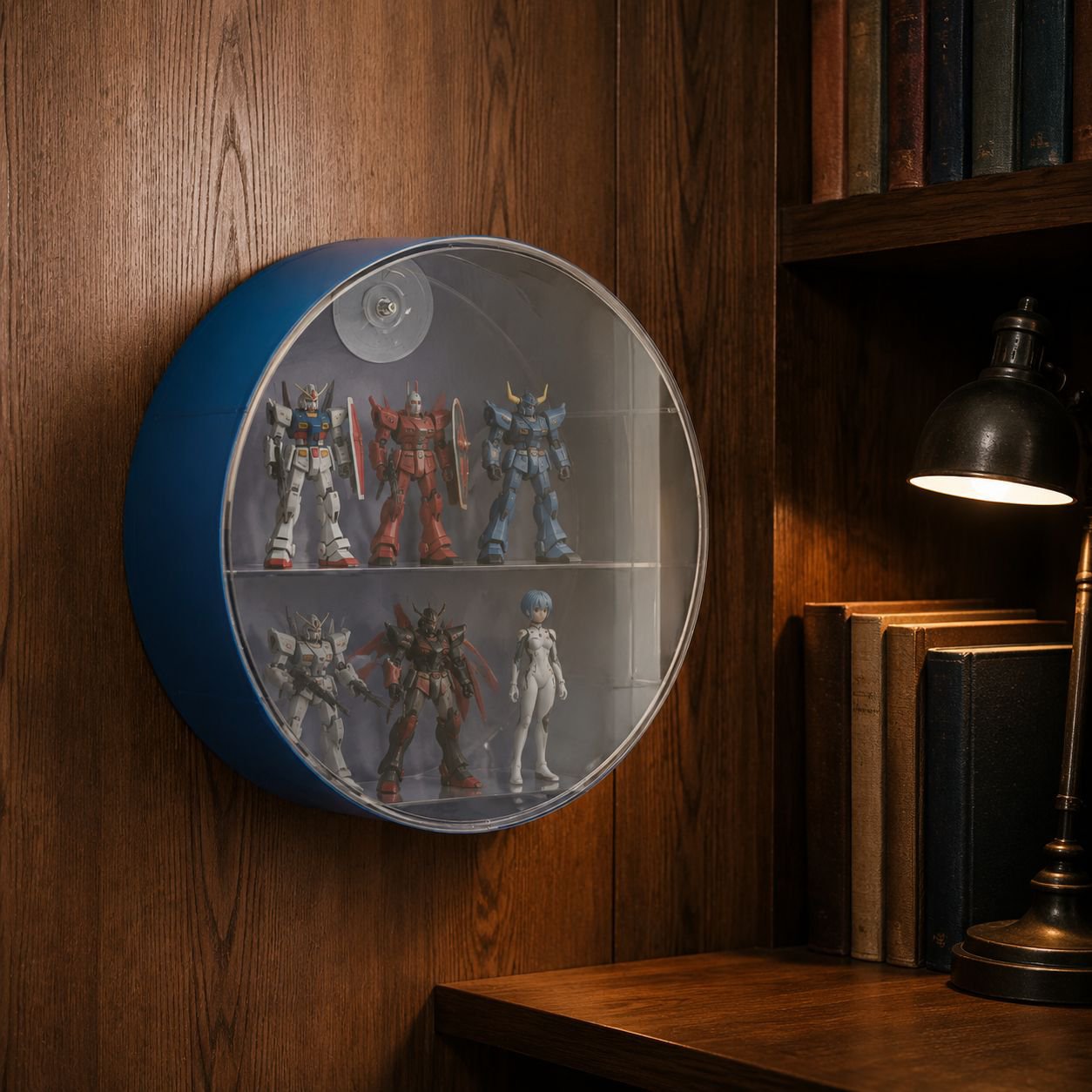 Kreative runde Wandaufbewahrungsbox für Figuren, Wohnzimmer-Deko, Blindbox-Display