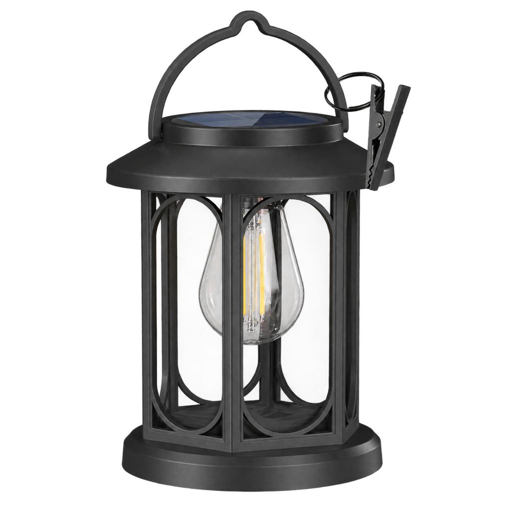 Solar Hanging Retro Garden Light IP65 Waterproof Warm Color Bulb