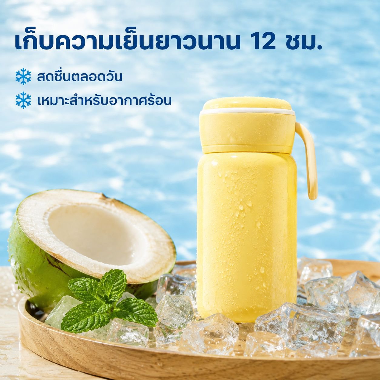 กระติกน้ำสแตนเลสมินิแบบพกพา