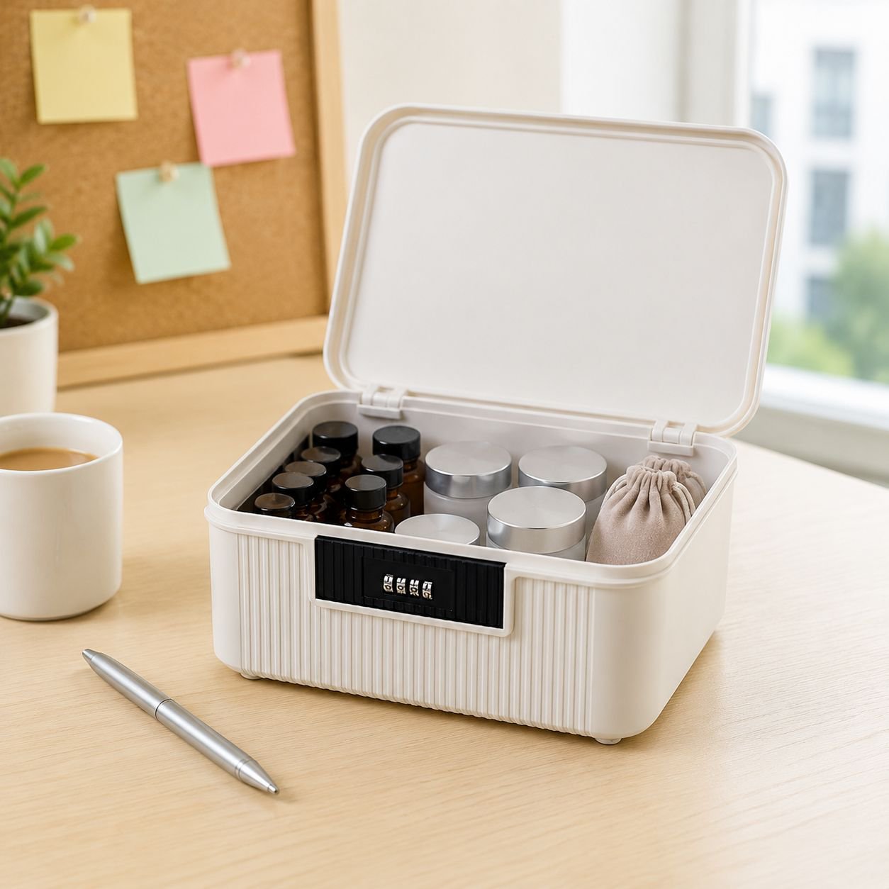 Heavy-duty storage box with combination lock