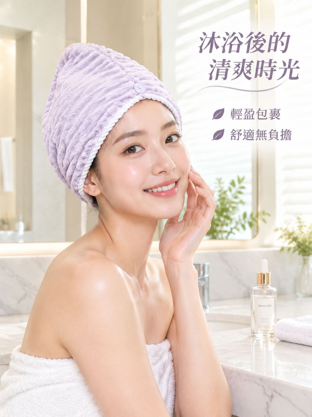 幹發帽女珊瑚絨加厚吸水速幹毛巾