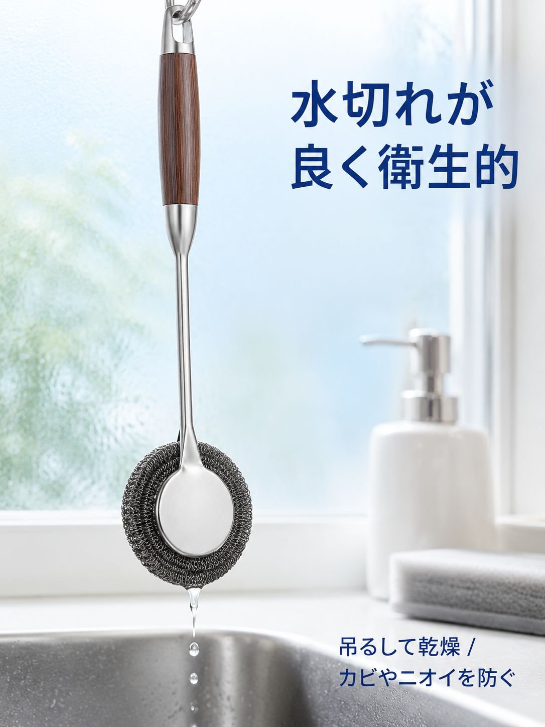 様々なキッチン用品に使えるクリーニングブラシ