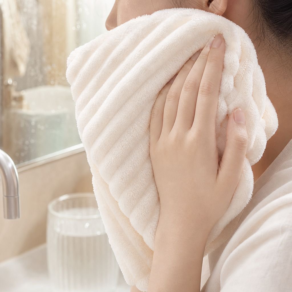 Home Thick Coral Fleece Absorbent Towel - No Shedding