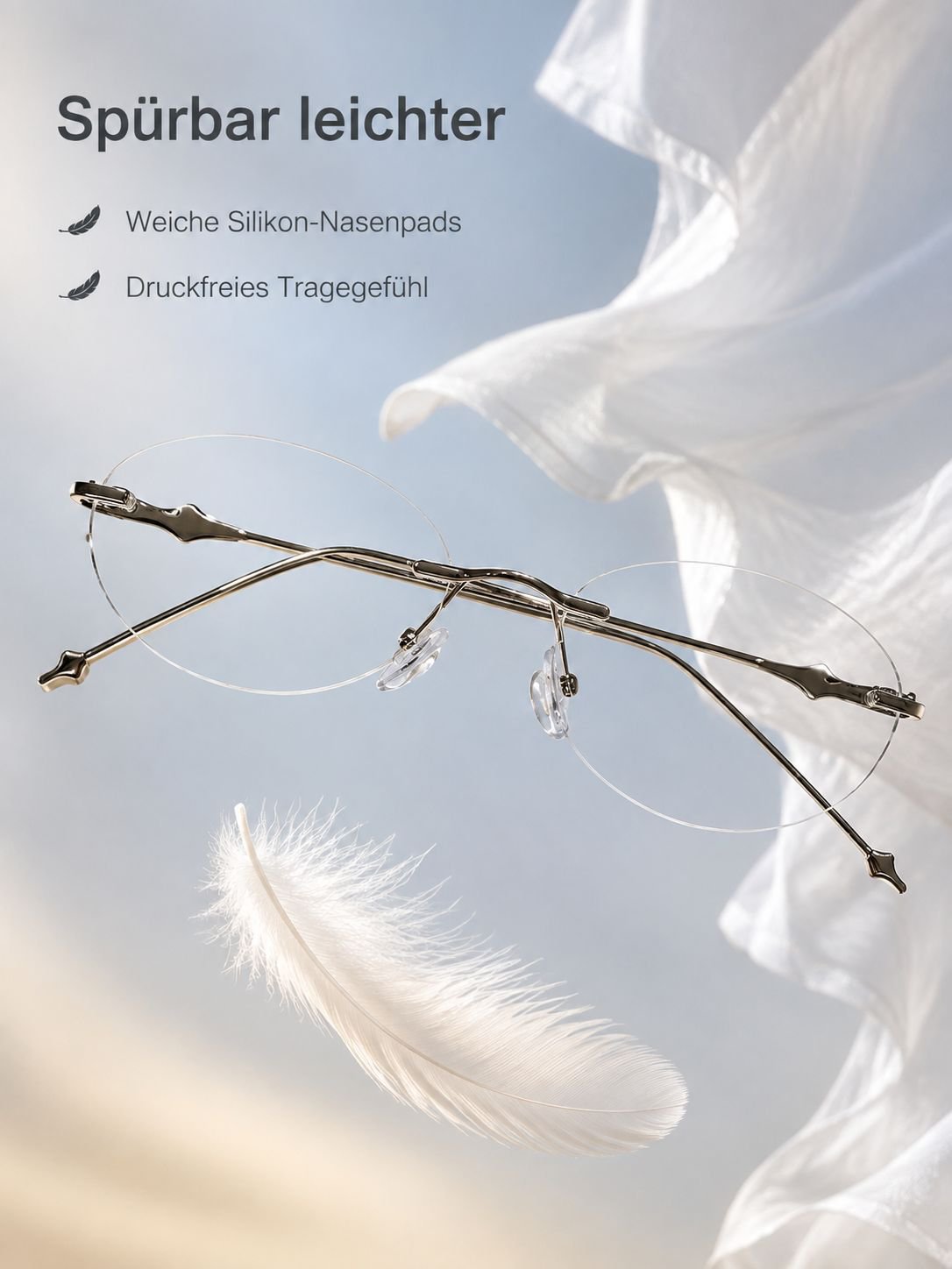 Neue randlose, photochrome, ultraleichte Business-Brillengestelle