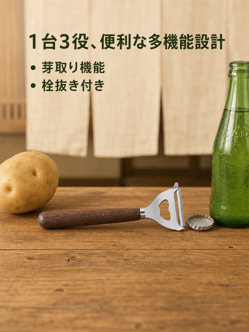 キッチン用ステンレス製ピーラー