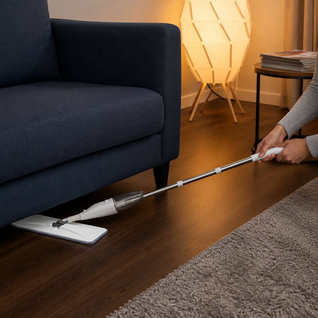 Hands-Free Thickened Spray Mop, Wet and Dry Dual-Use Flat Mop