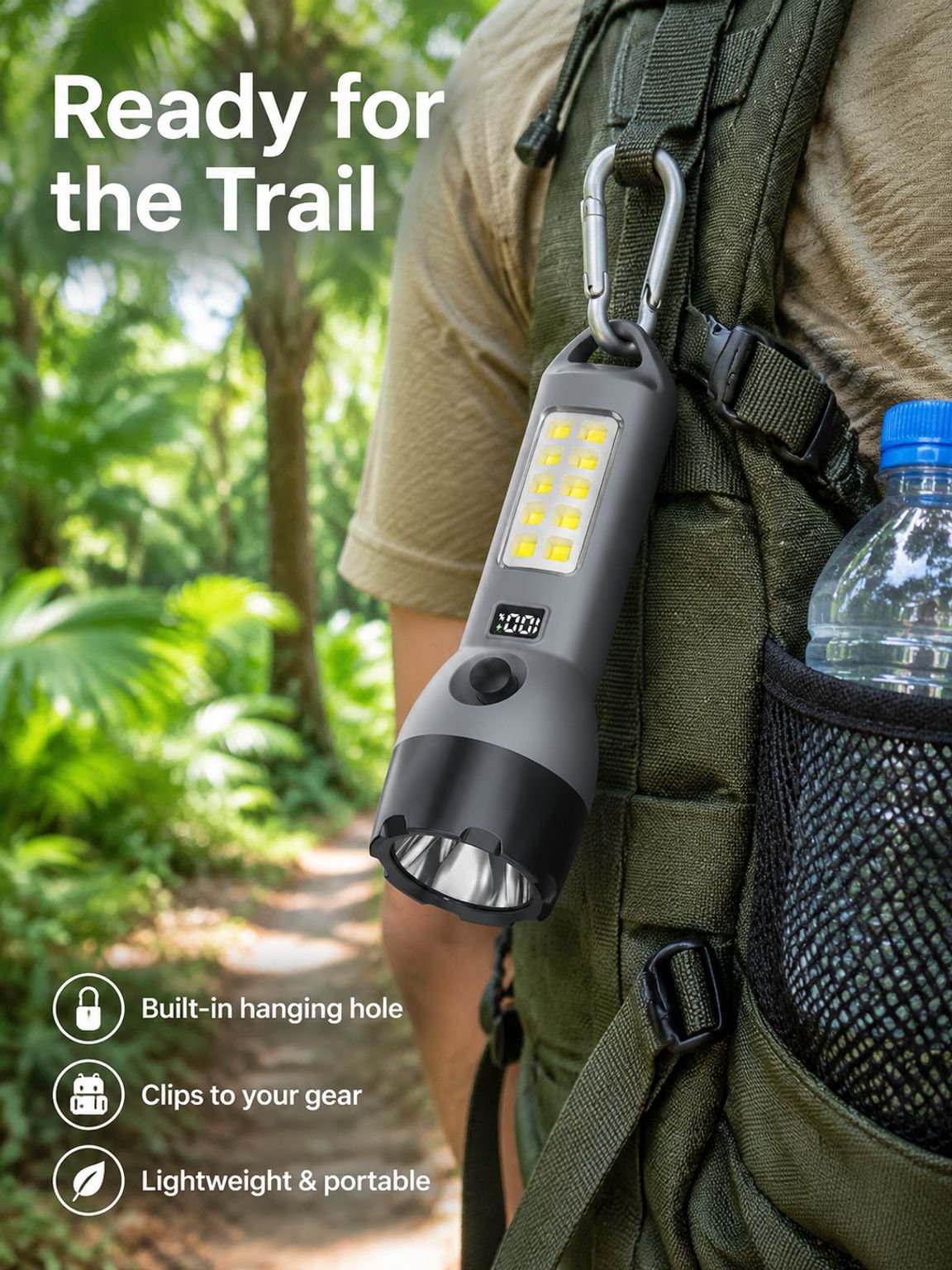 Multifunctional Solar Powered Flashlight