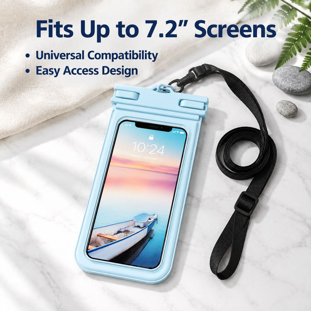 Touch Screen Mobile Phone Waterproof Bag Outdoor Swimming Equipment Transparent Halter Seal Bag Dust