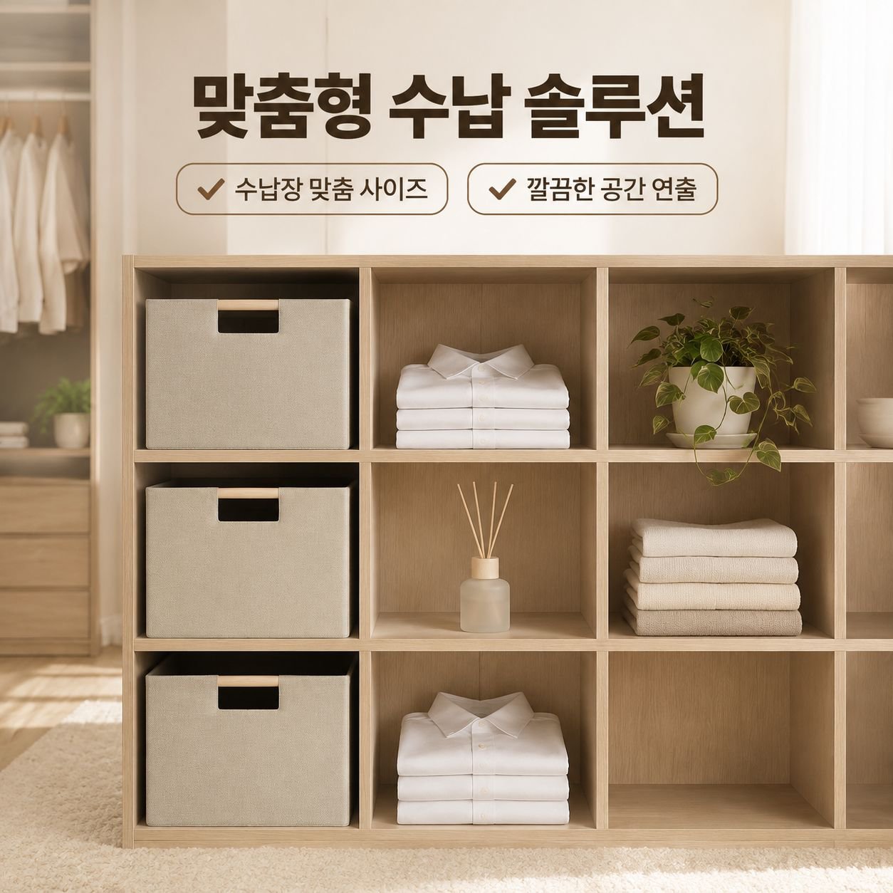 면마 패브릭 수납함