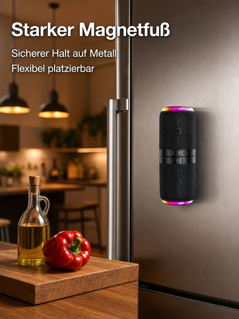 Modischer tragbarer Bluetooth-Lautsprecher mit Magnetfunktion