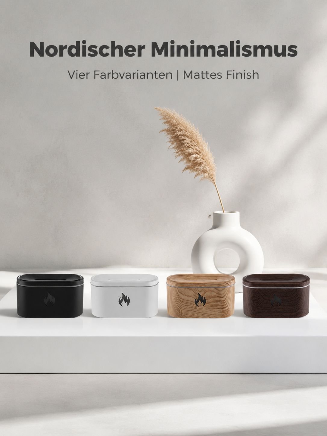 Flammen-Effekt Aroma Diffusor mit USB-Stecker und Nachtlicht für Zuhause