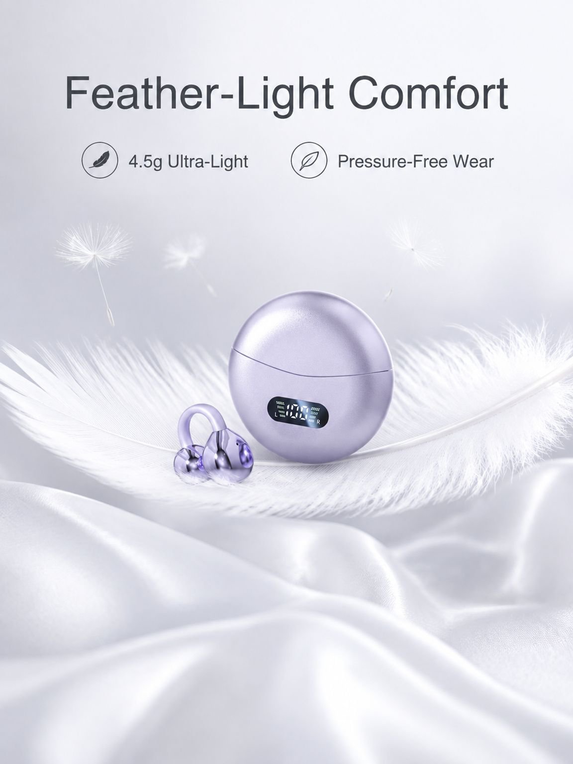 Non-in-ear Smart AI Translation Bluetooth Ear Clip, 2026 Hot-selling Global Model