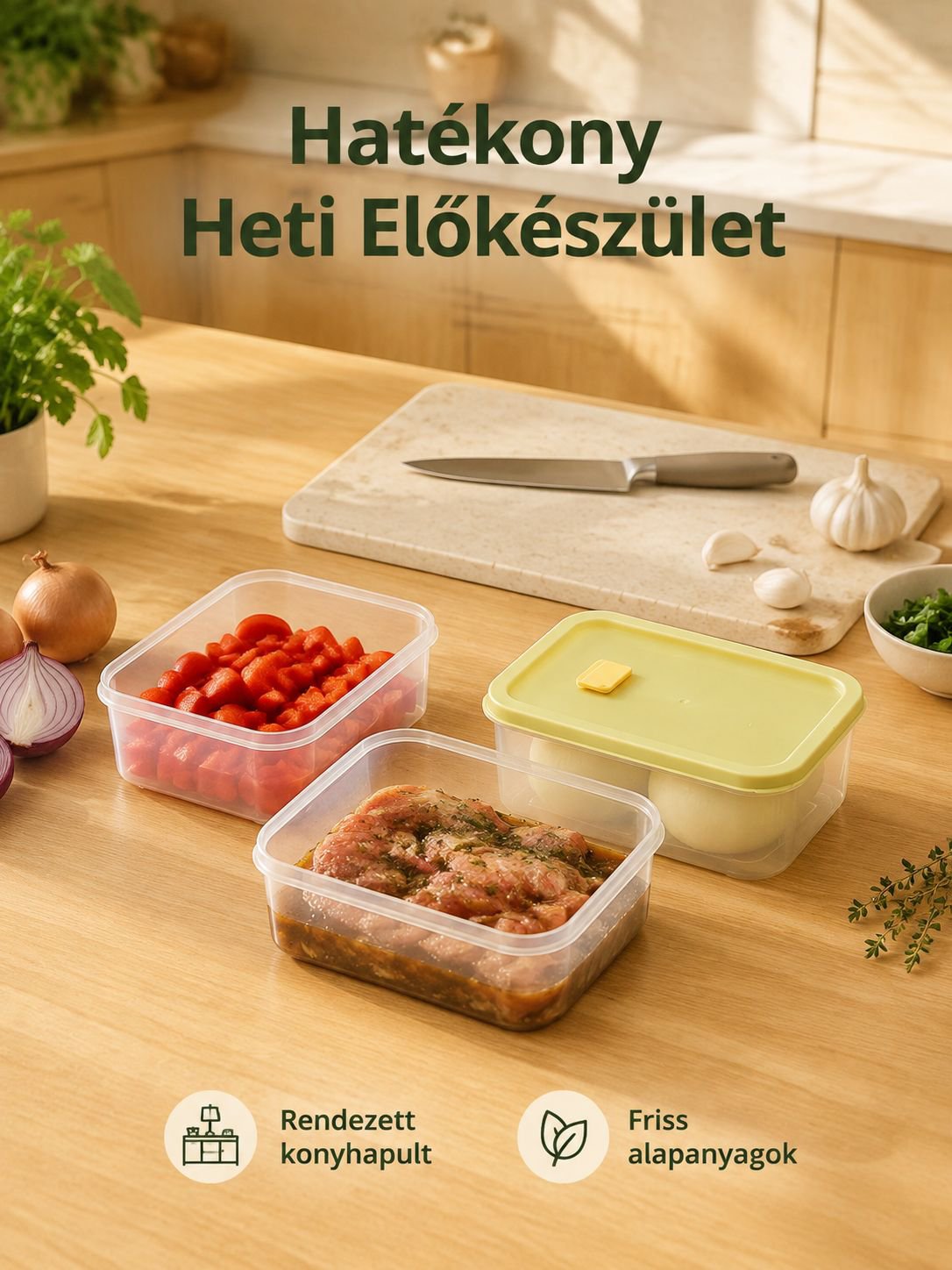 Felvágott tárolása hűtőben rekeszes dobozzal