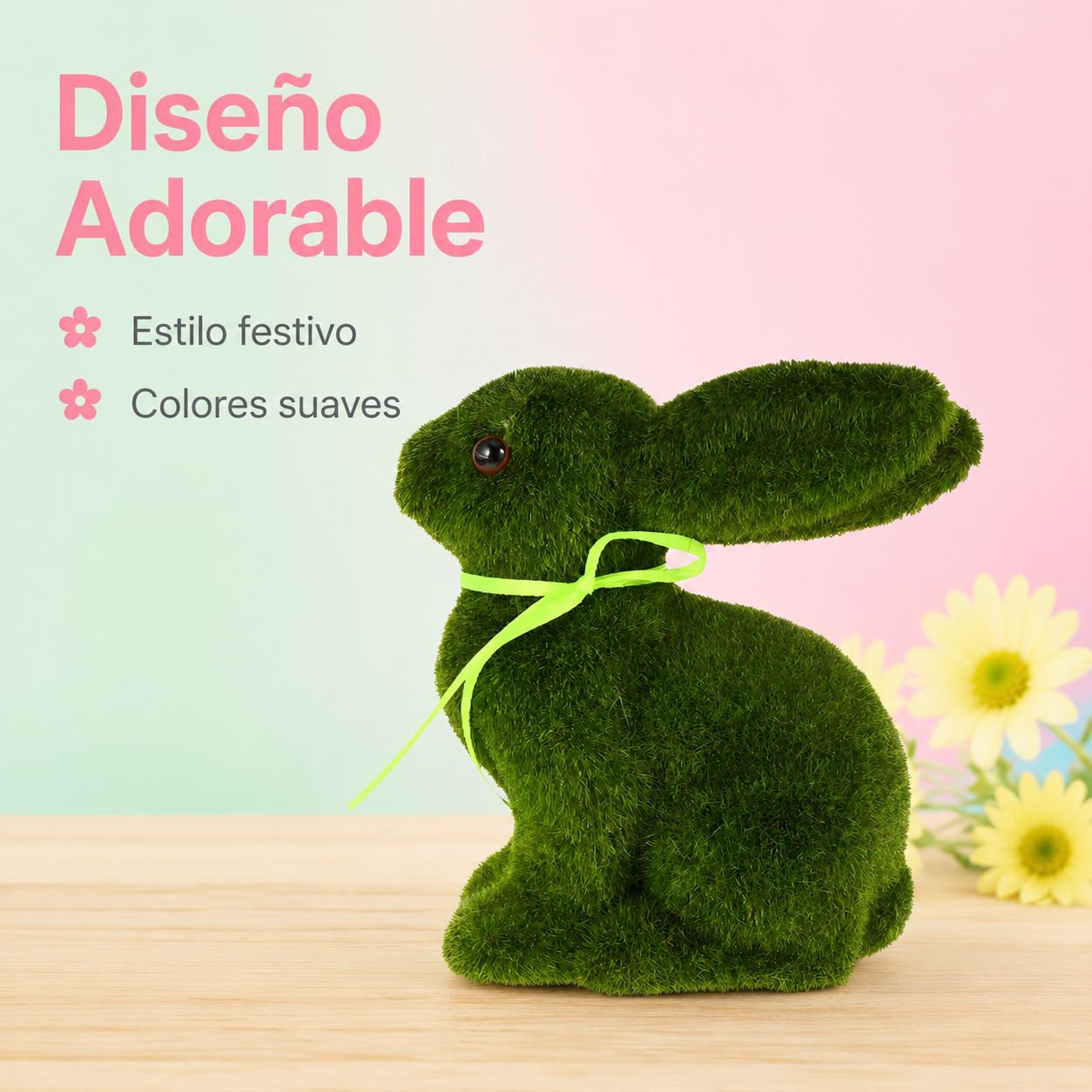 Conejito de felpa decorativo para Pascua