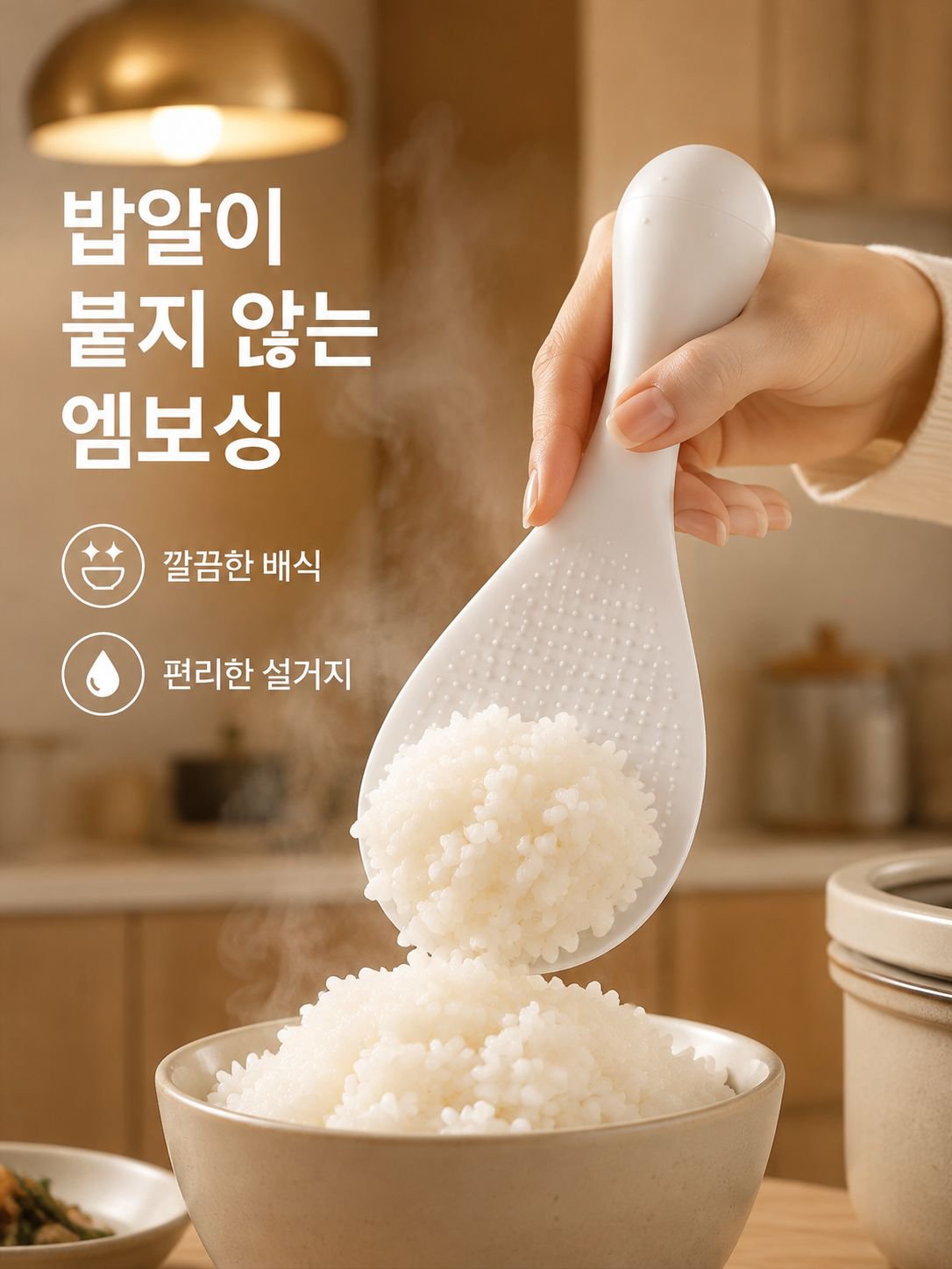 스탠드형 논스틱 밥주걱 주방용