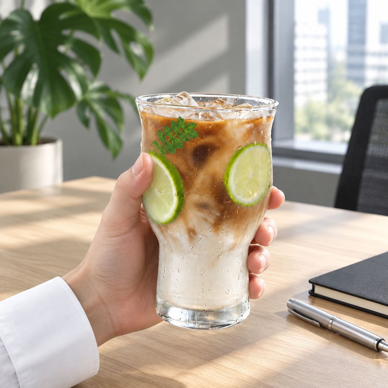 Wide Mouth Glass Beverage Cup