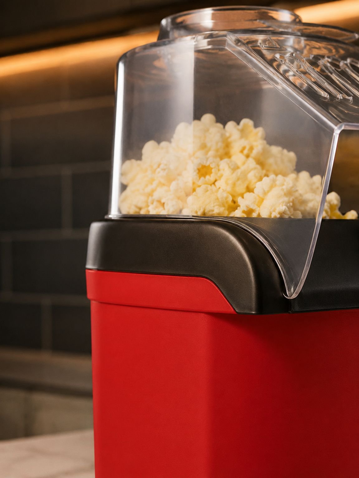 Modern air popper for healthy popcorn