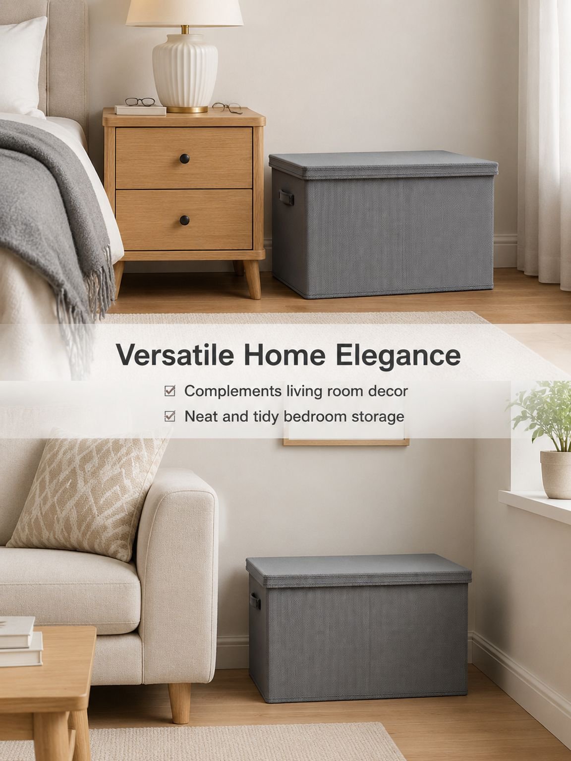 Large storage container for bedroom or office use