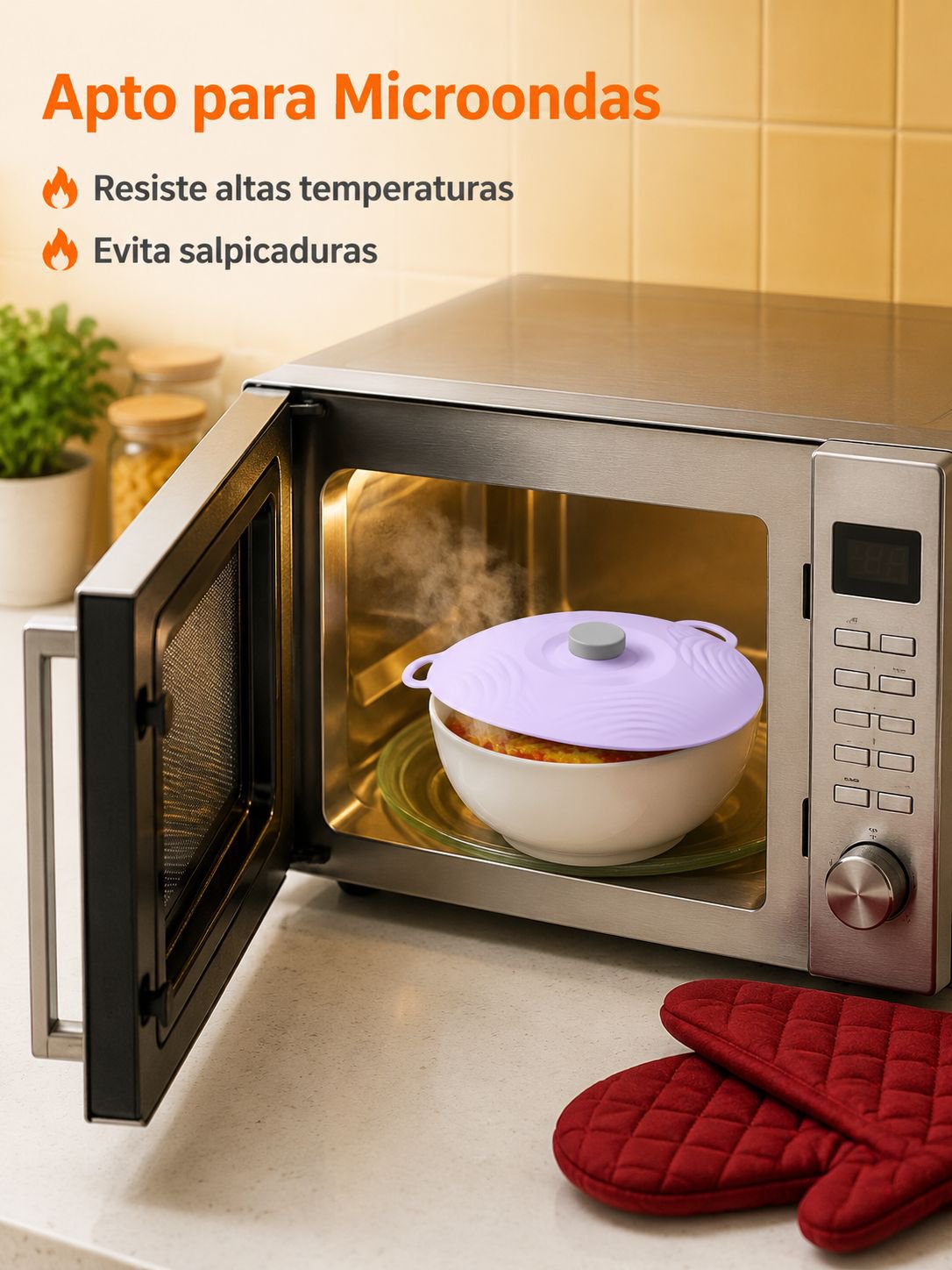 Juego de tapas de silicona para conservar alimentos