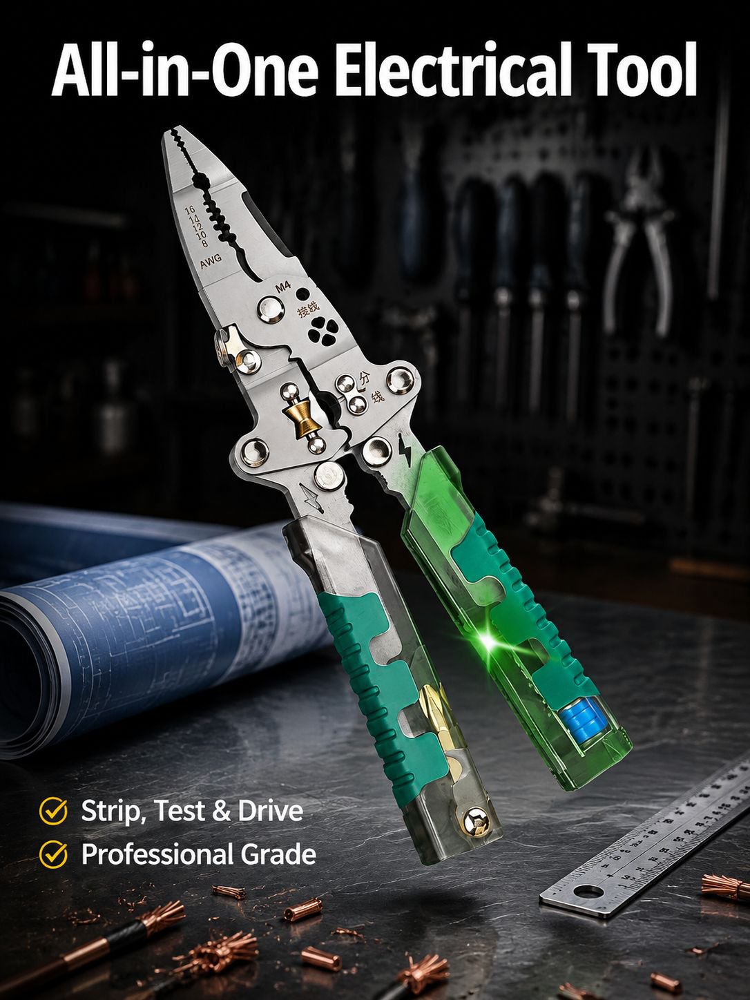 Folding test pen