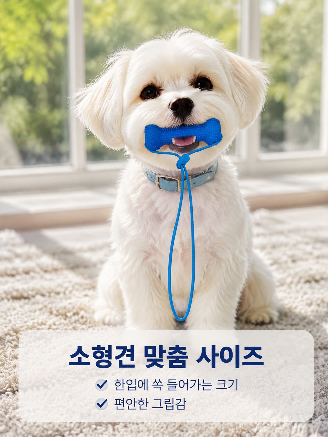 강아지 치아 스틱 씹는 장난감 이중 청결 효과