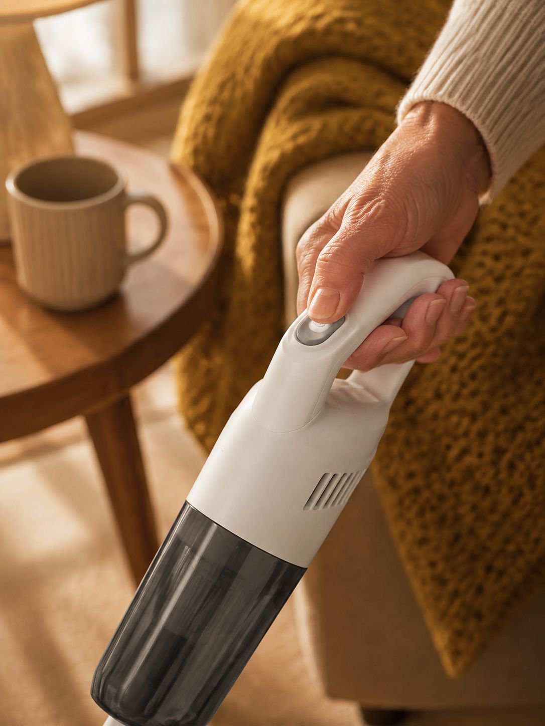 Handheld vacuum for sofa and upholstery cleaning