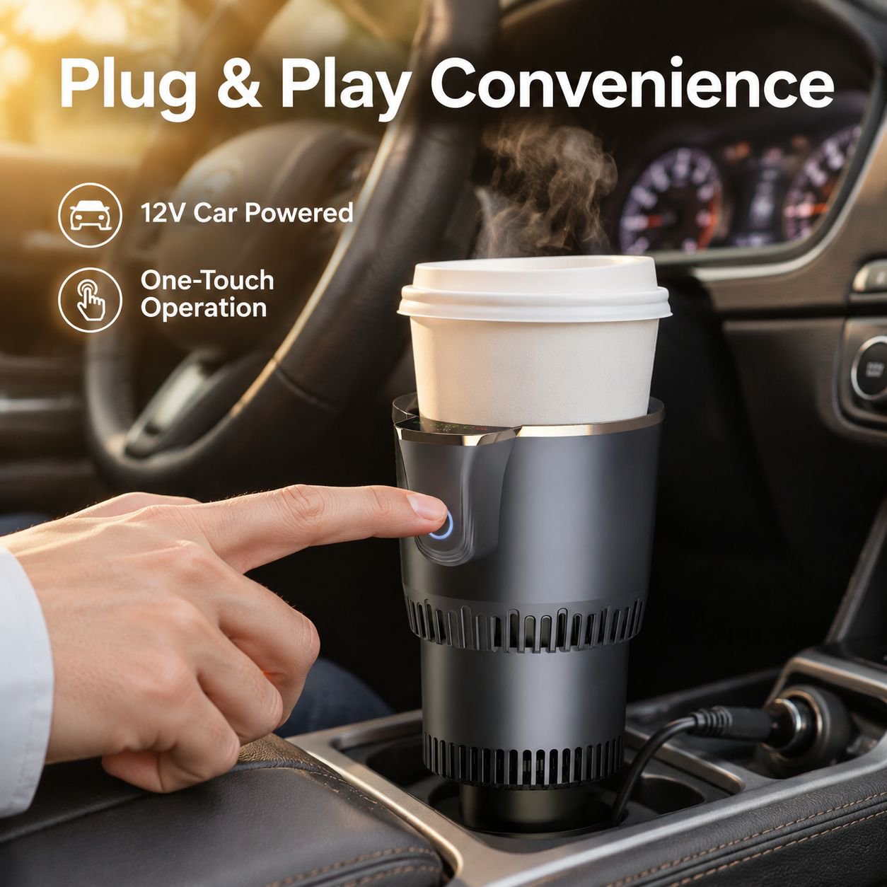 Car Heating and Cooling Mug, Insulated Refrigerated Cup