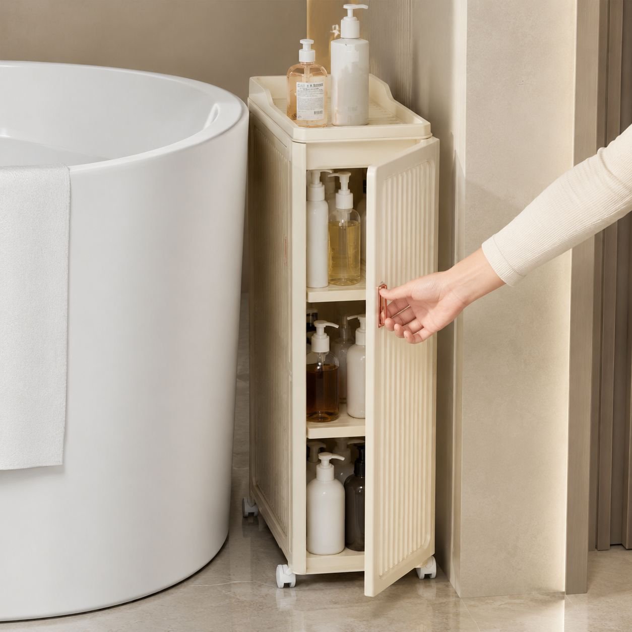 Waterproof Seam Storage Cabinet Bathroom Drawer Shelf