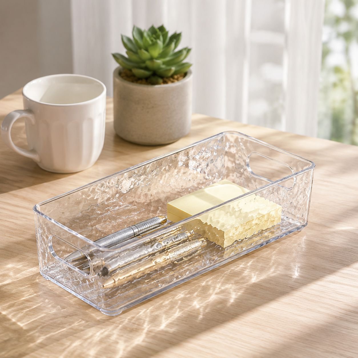 Slim Rectangular Dustproof Stationery Organizer