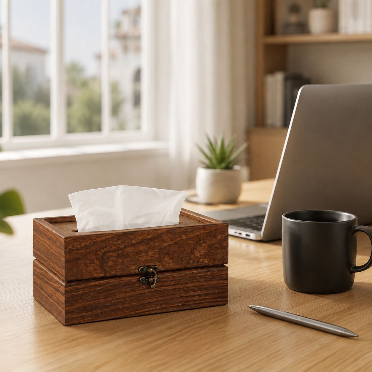 Caja de pañuelos estilo oriental para sala y oficina