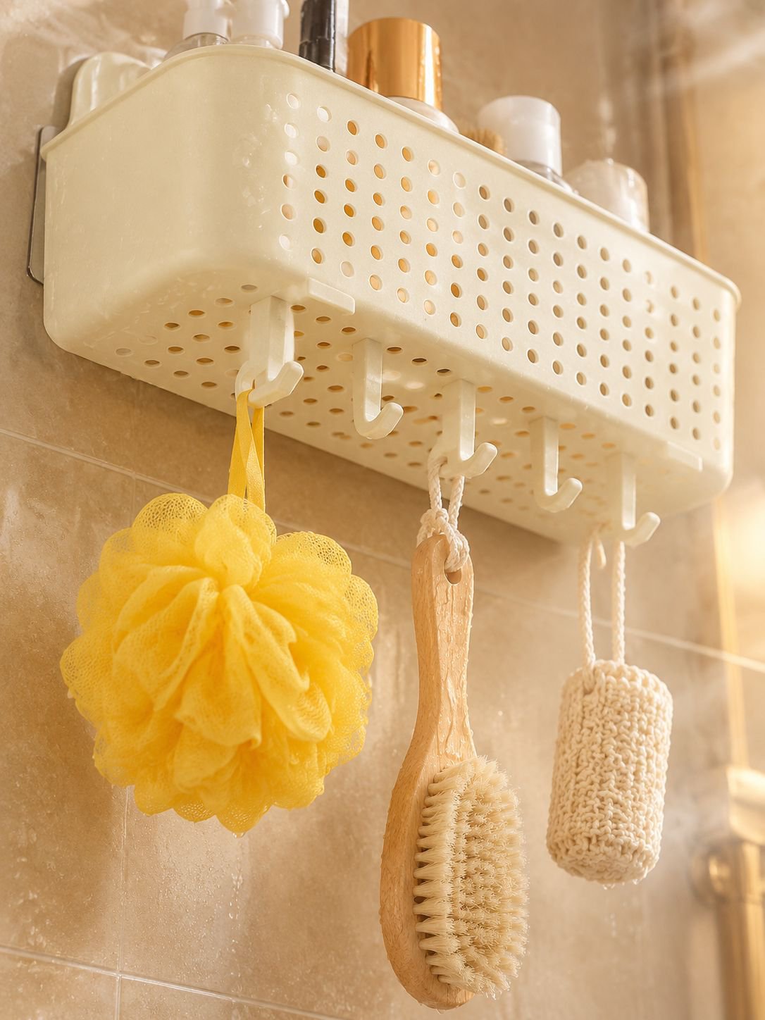 Organizador de baño con materiales resistentes y diseño duradero