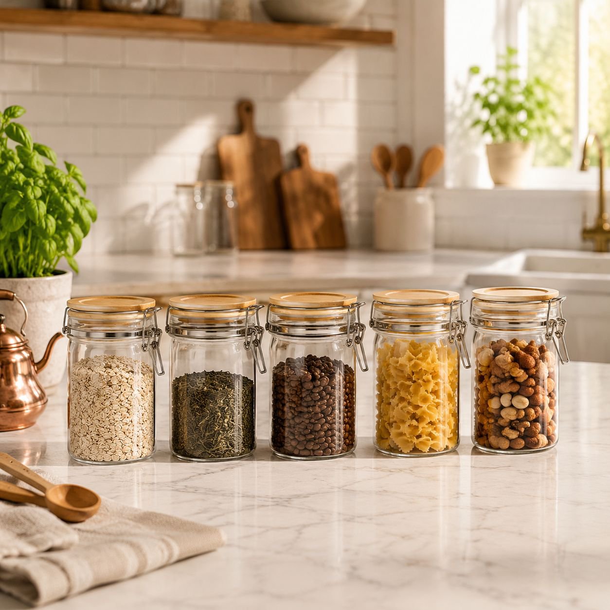 Tea canister with airtight seal for freshness