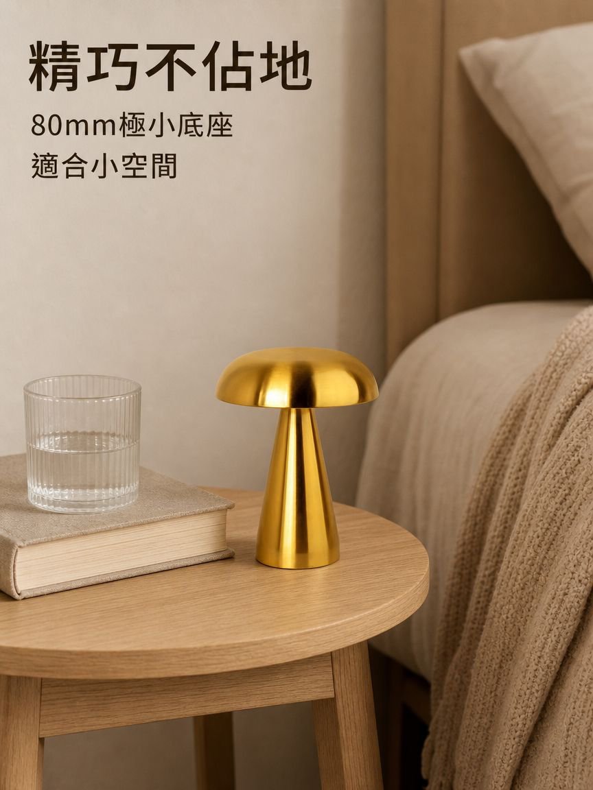 床頭可充電檯燈