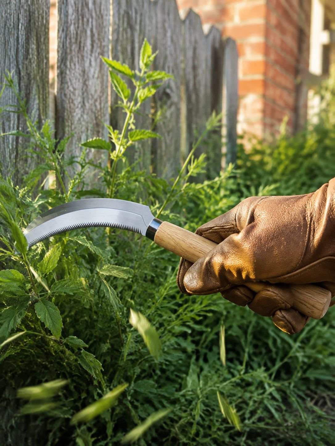 Agricultural sawtooth sickle ideal for weeding and lawn care