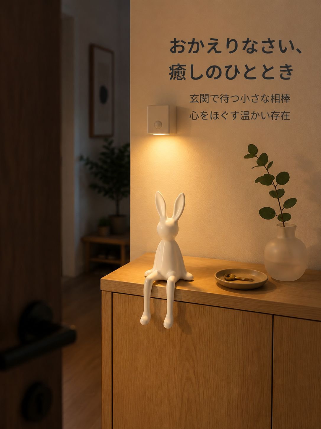 ハンドメイドのウサギセラミック飾り