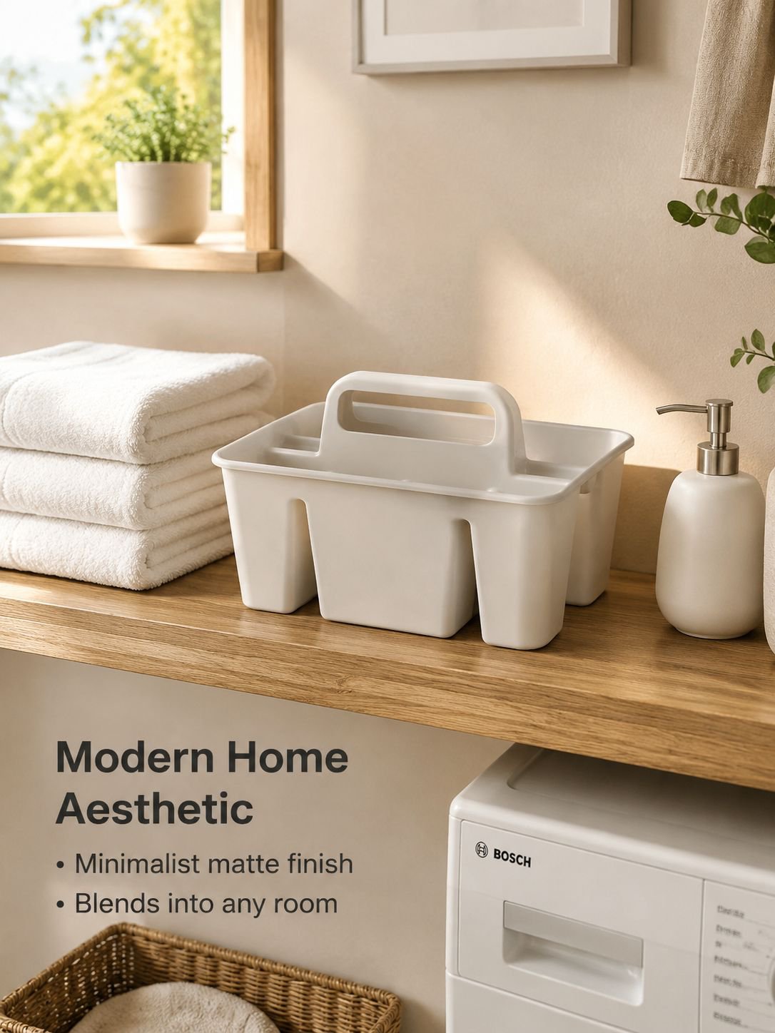 Easy-to-carry caddy for neatly arranged everyday items