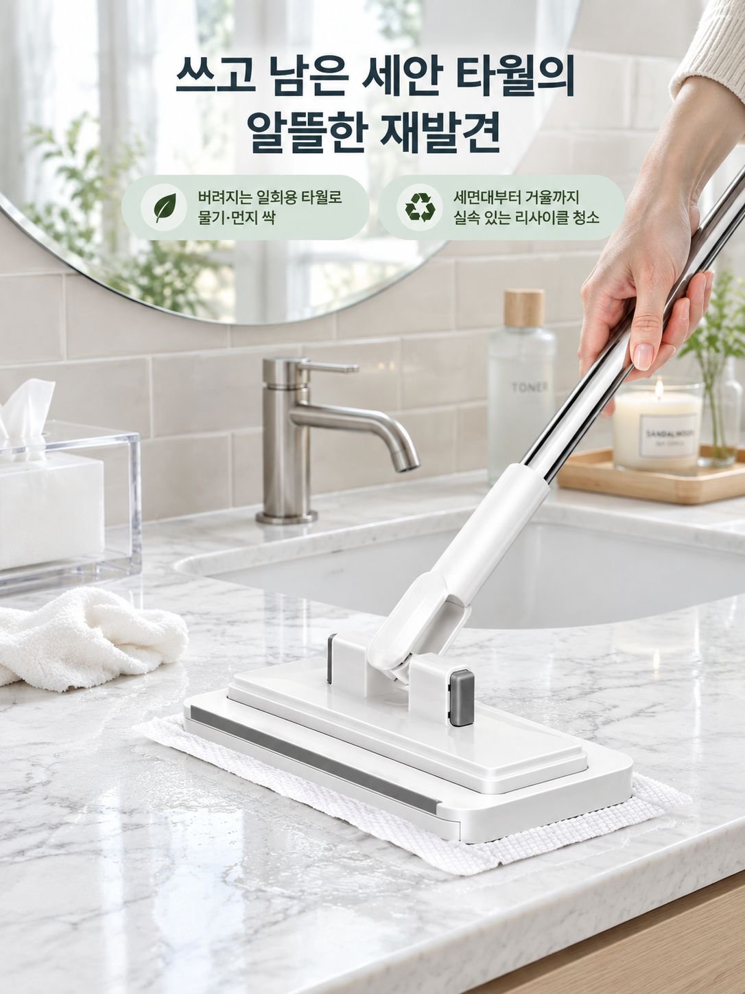 걸레를 간편하게 끼울 수 있는 걸레집게 밀대