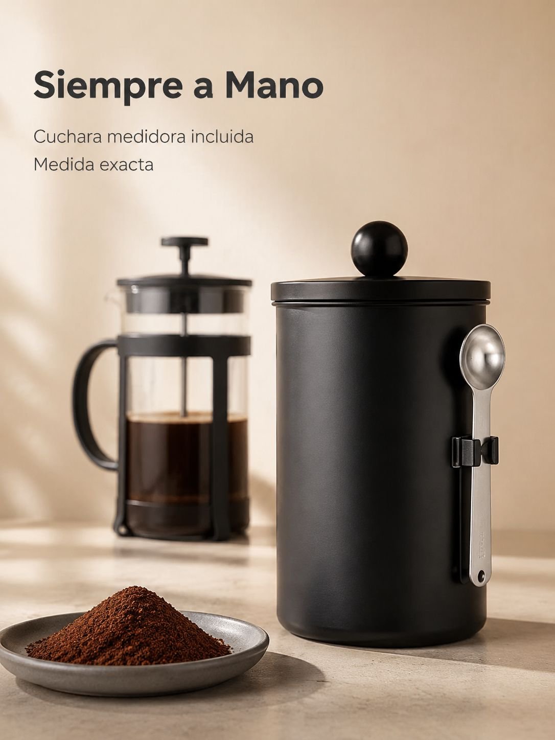 Recipiente para almacenar granos de café