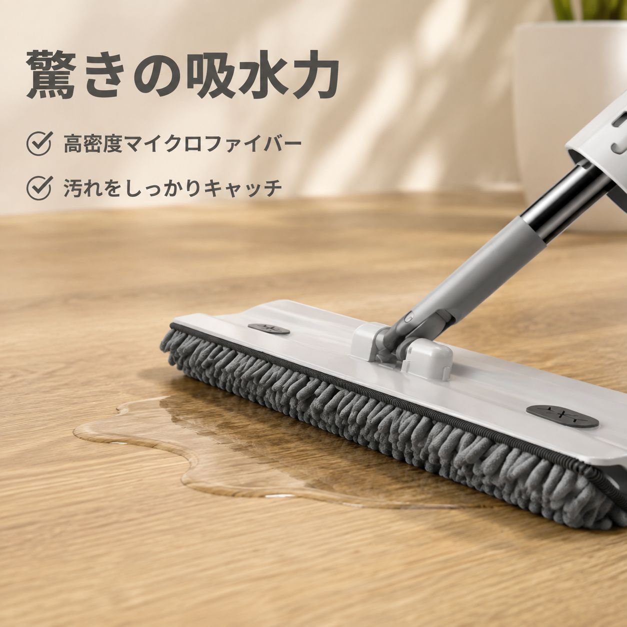 家庭用乾湿両用フラットモップ