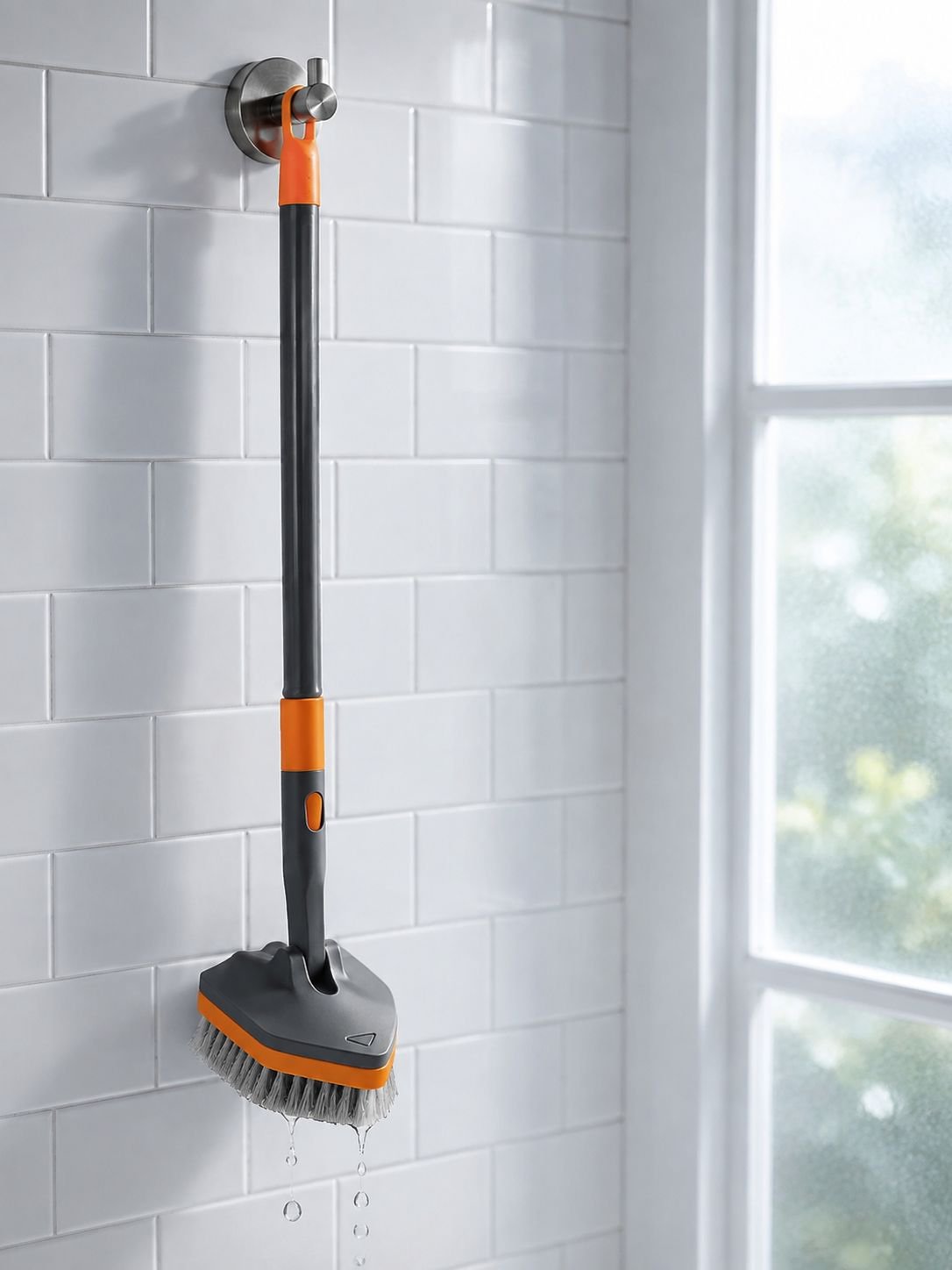 Multi-purpose cleaning brush with comfortable grip