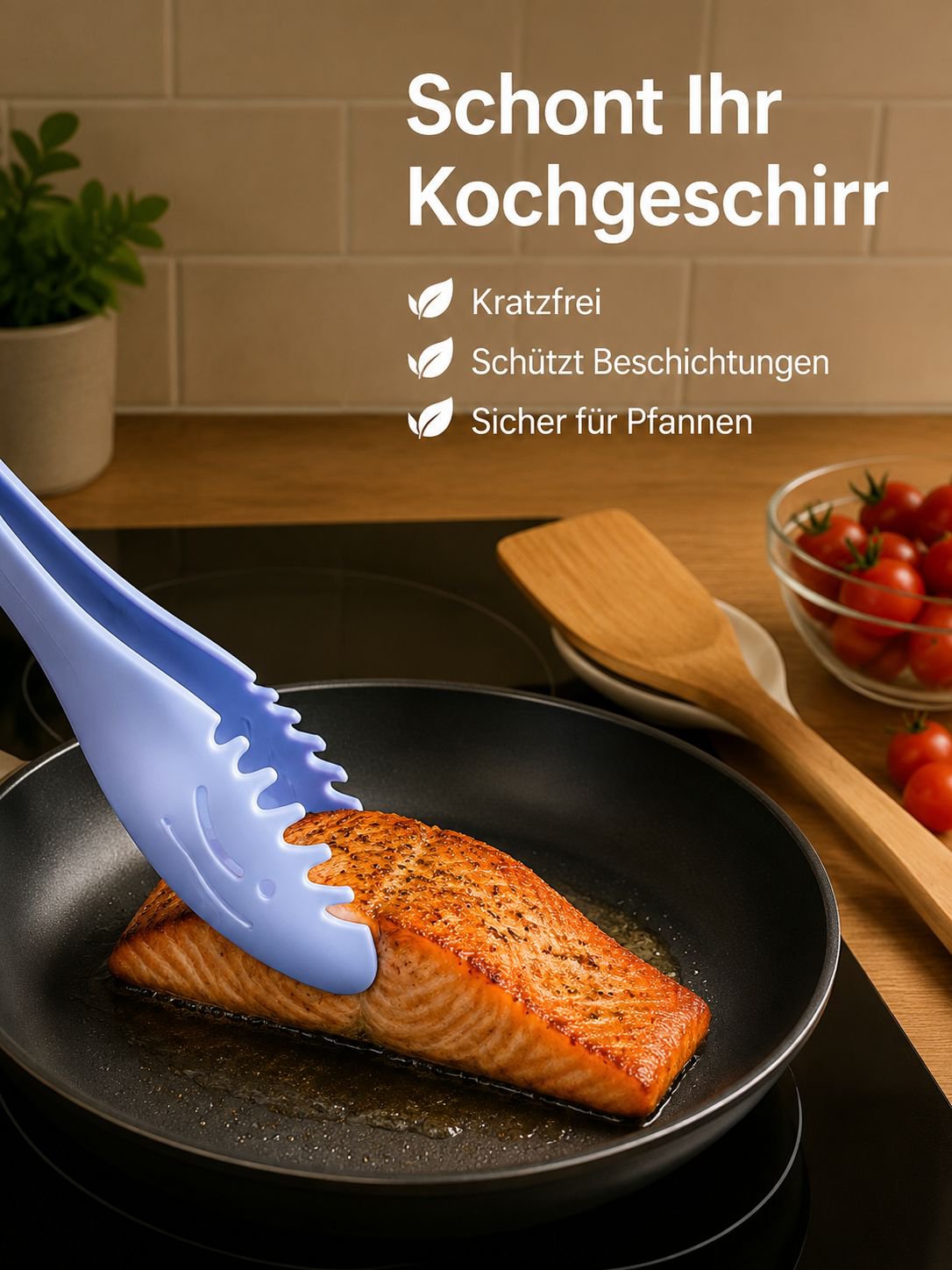 Multifunktionale Lebensmittelzange