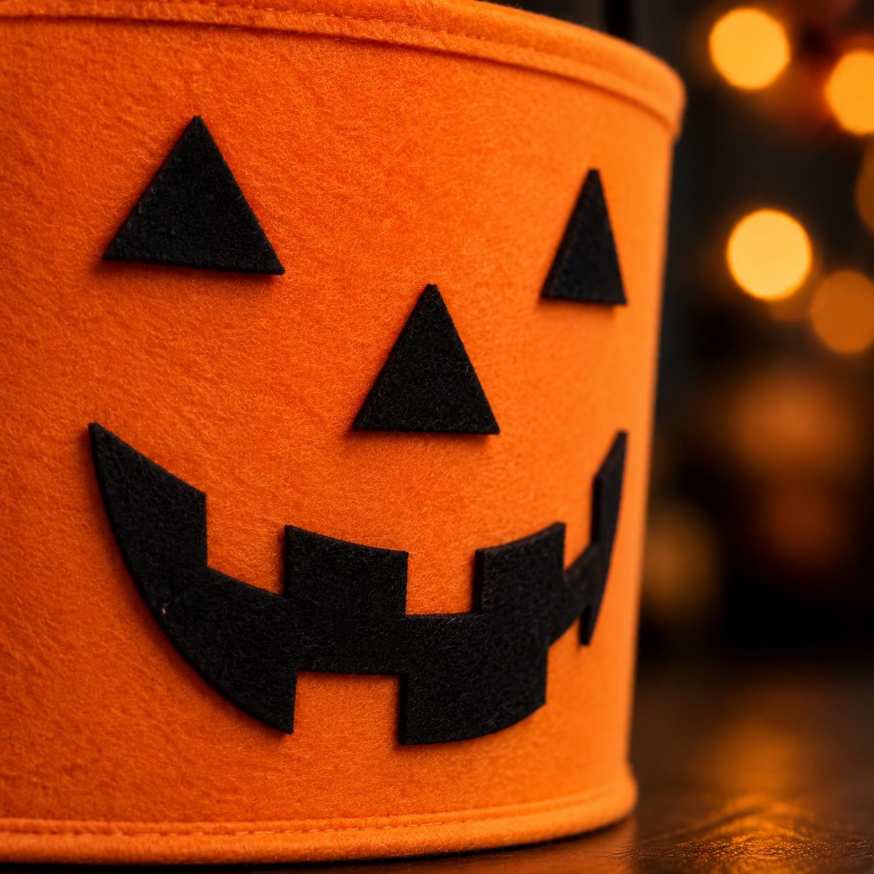 Cute Halloween felt bucket with cartoon character design
