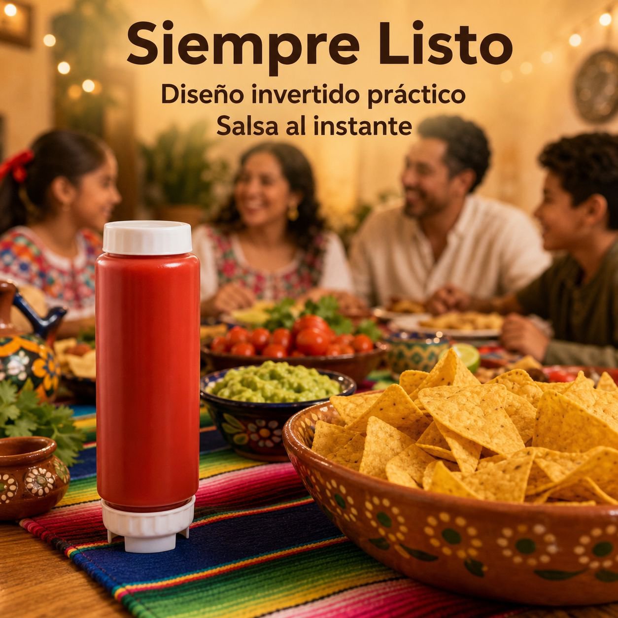 Accesorio de cocina: botella exprimible de salsa sin derrames