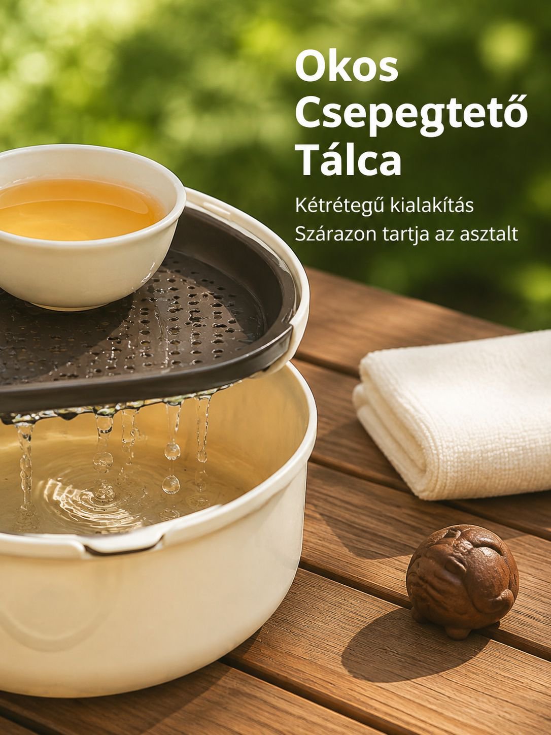 Hordozható kültéri teáscsésze