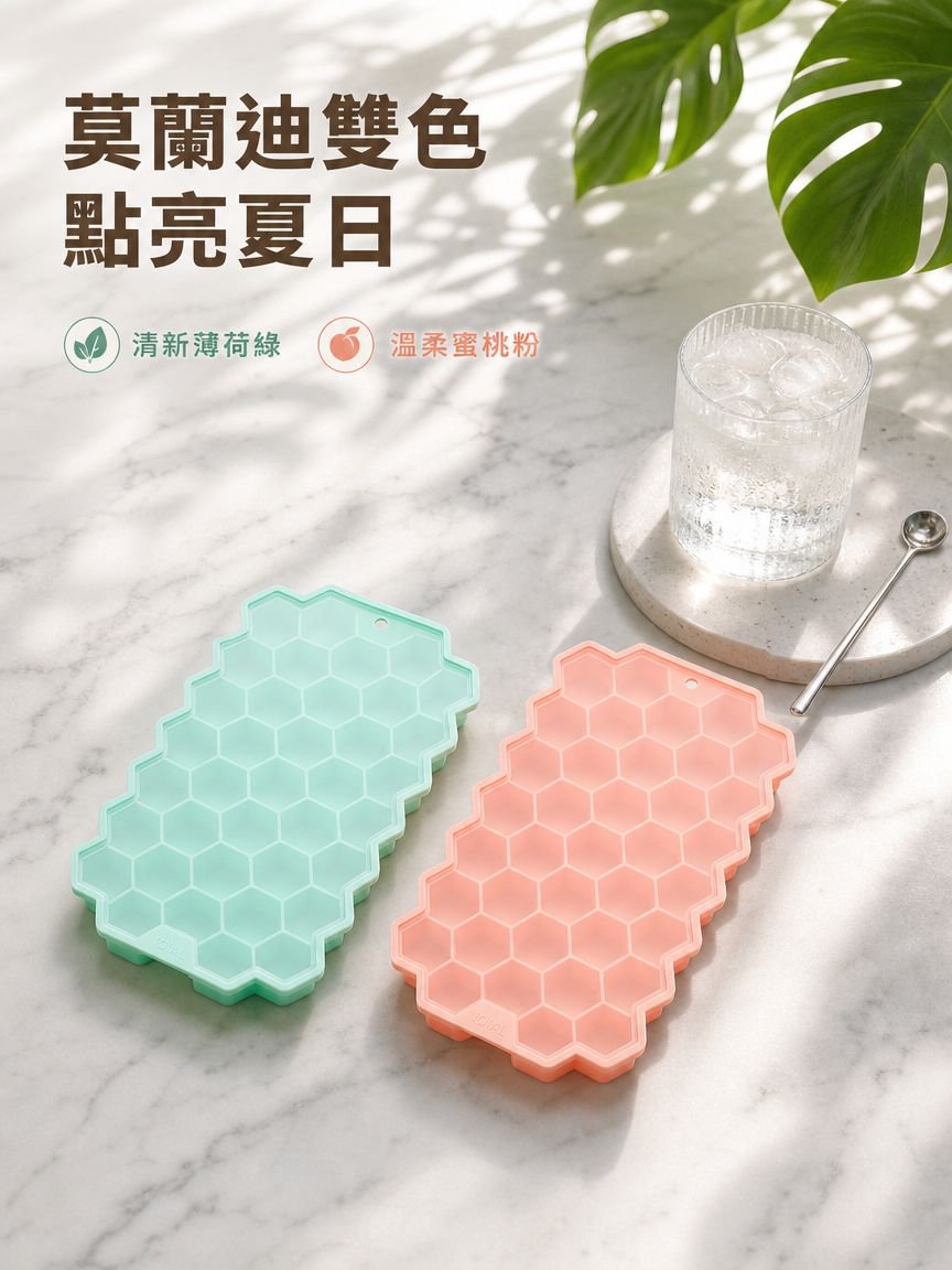 蜂窩矽膠製冰盒37格冰塊模具