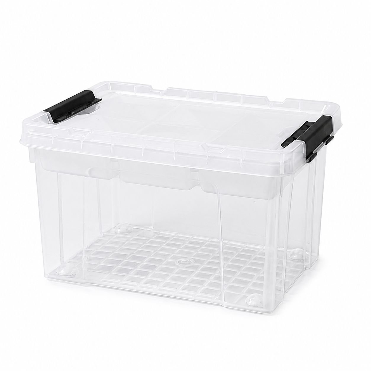 Caja organizadora transparente reforzada para el hogar