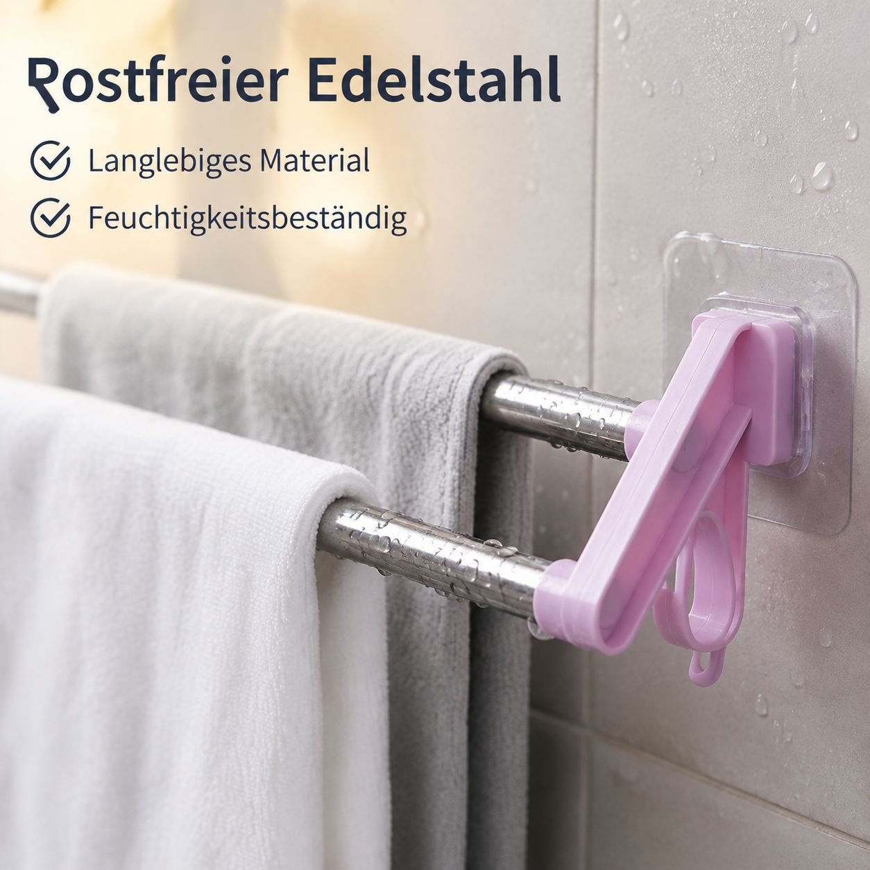 Doppelter Wandhandtuchhalter fürs Badezimmer
