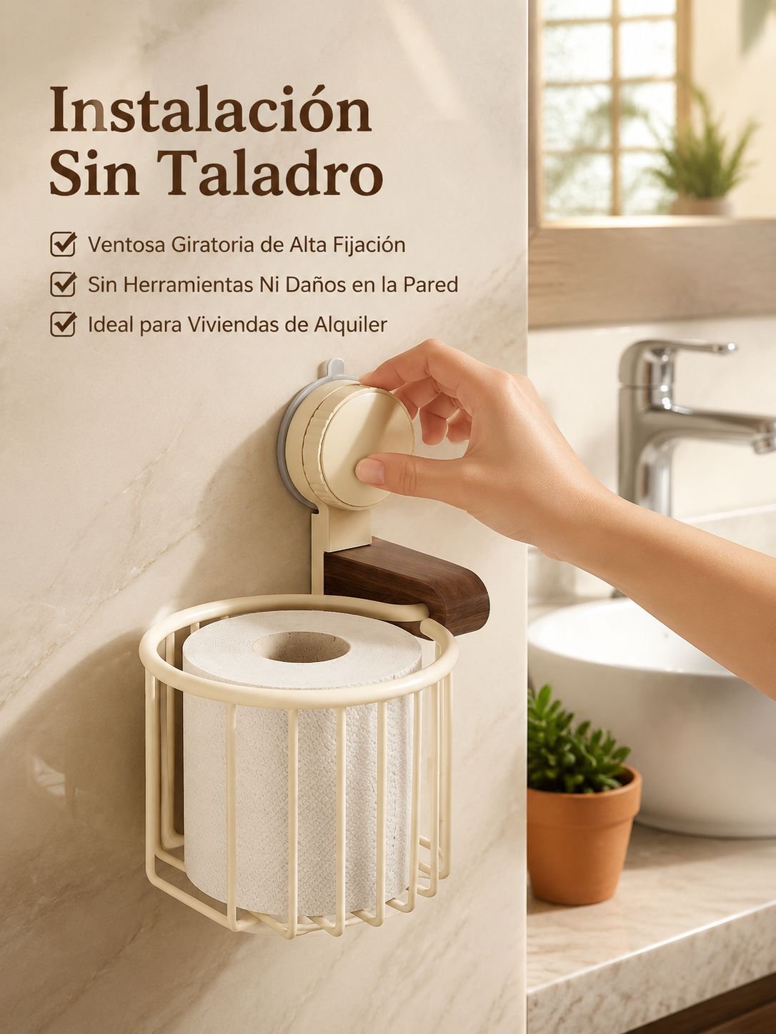 Cesta para guardar papel higiénico