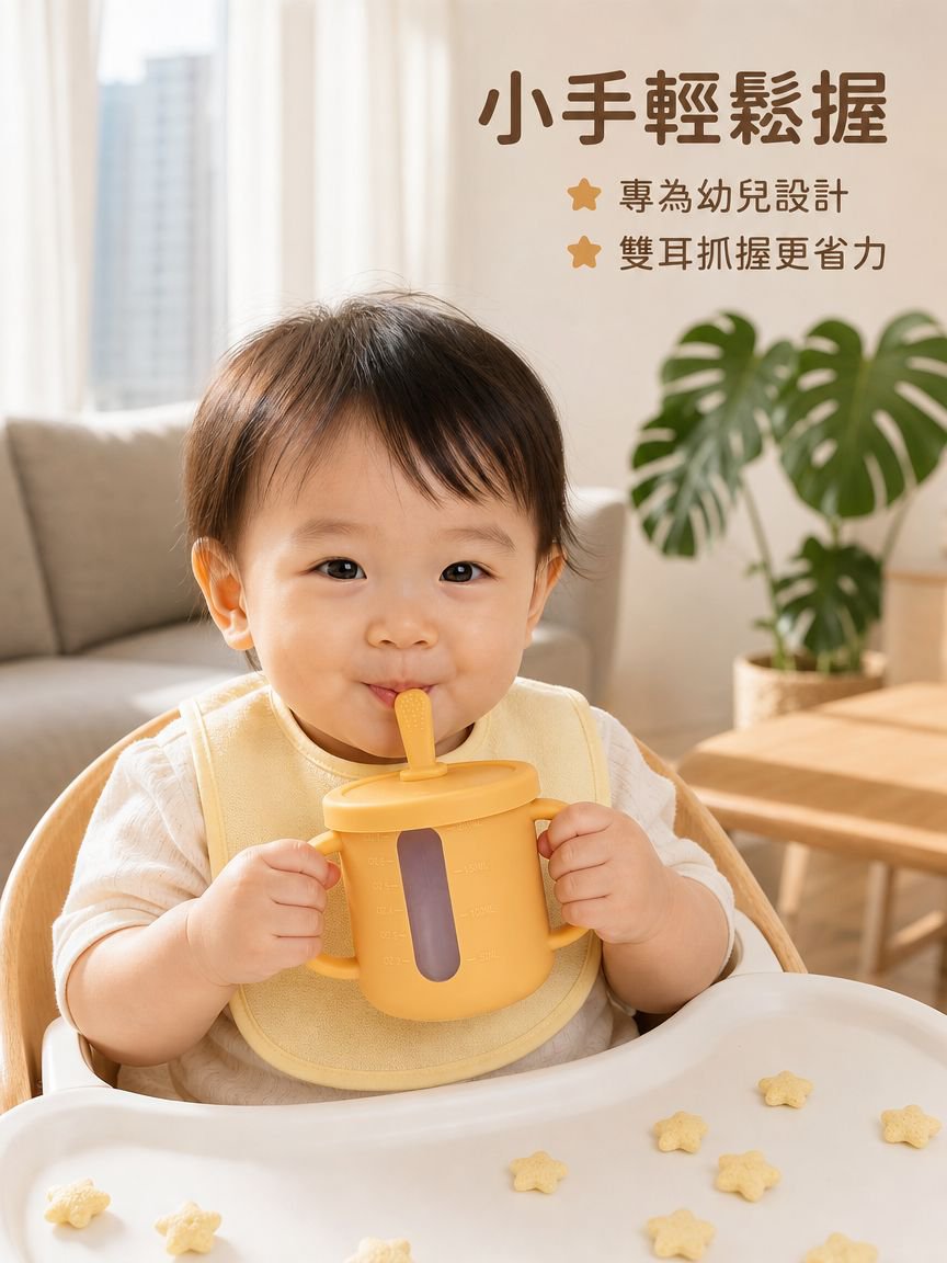  防摔透明刻度雙耳設計