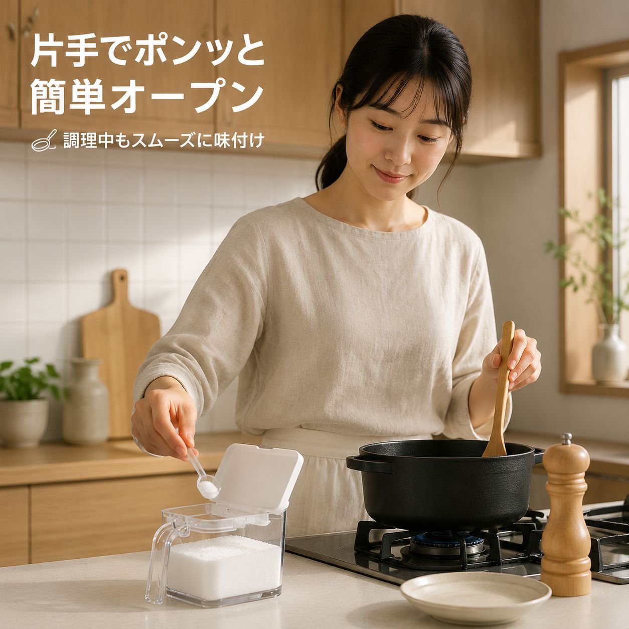 キッチン用透明ソルトシェーカー